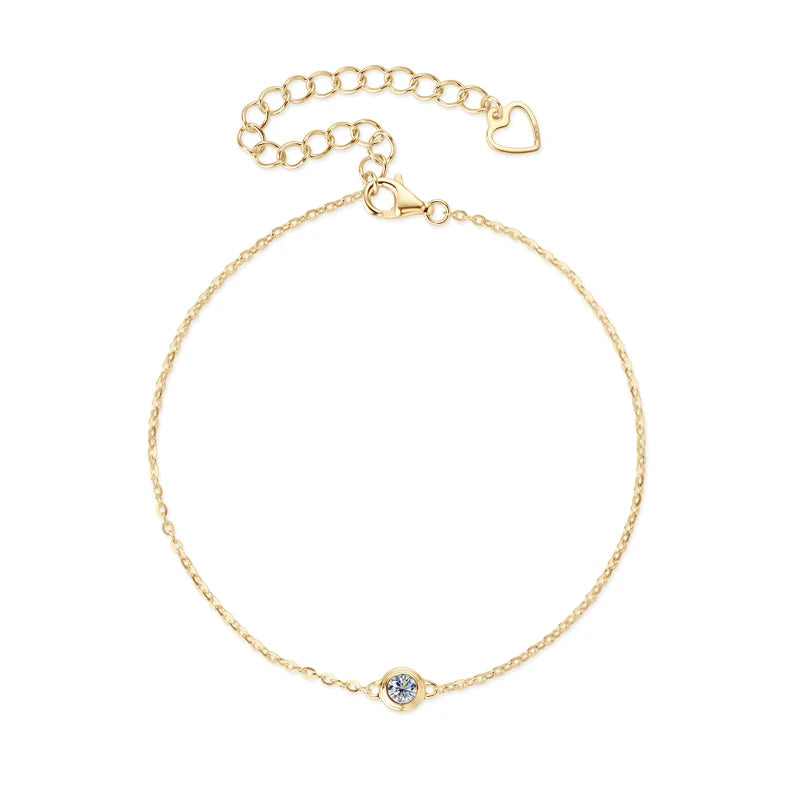 0.1ct Moissanite Diamond Bracelet Original 925 Sterling Silver Chain Charm Jewelry Bolo Bracelet Woman Gifts for New Year 2024