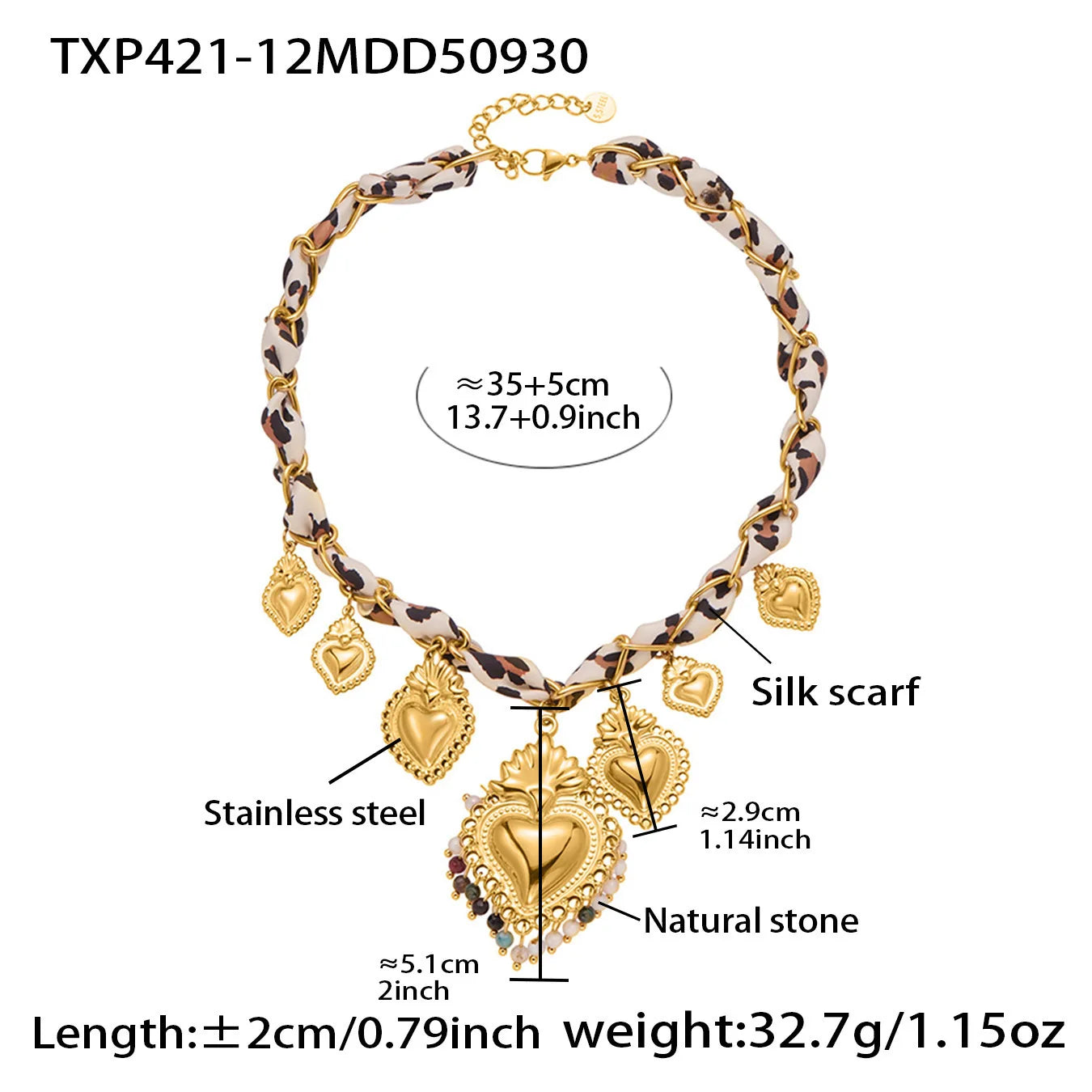 Gold Heart Charm Necklace | Bold Statement Jewelry for Women