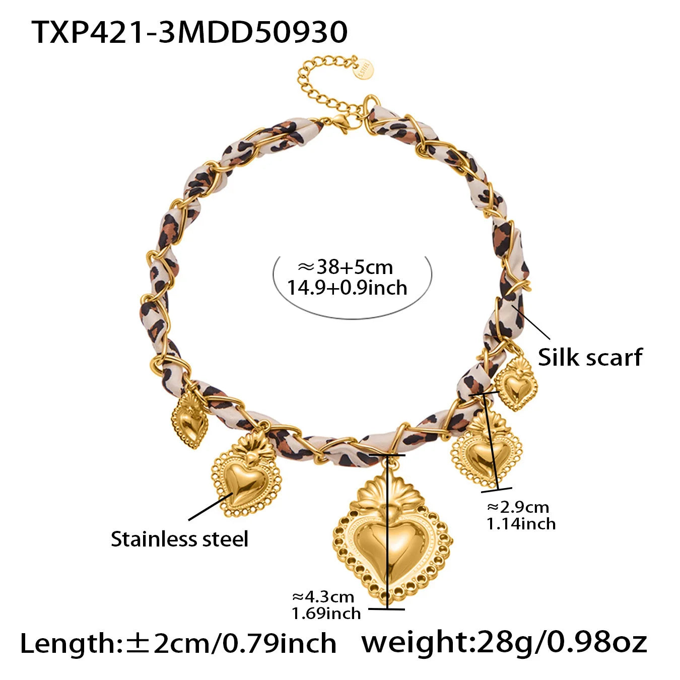 Gold Heart Charm Necklace | Bold Statement Jewelry for Women