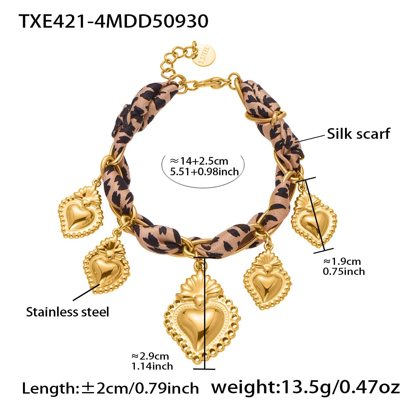 Gold Heart Charm Necklace | Bold Statement Jewelry for Women