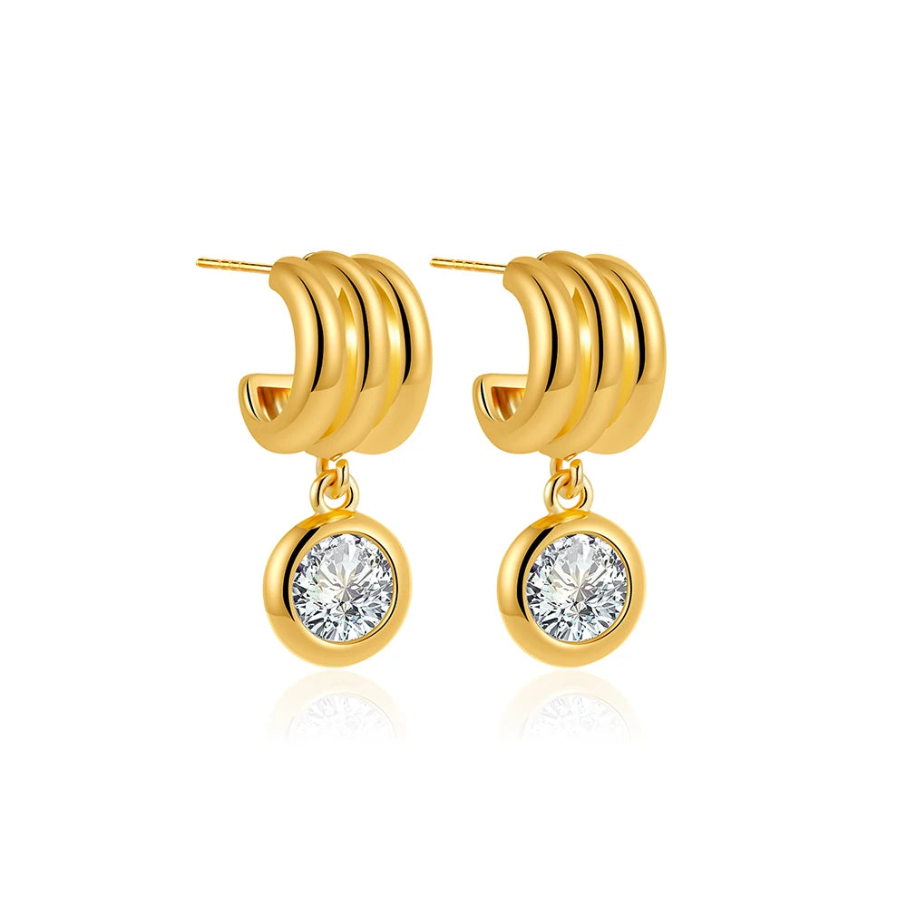 Boucles d'oreilles trois couches