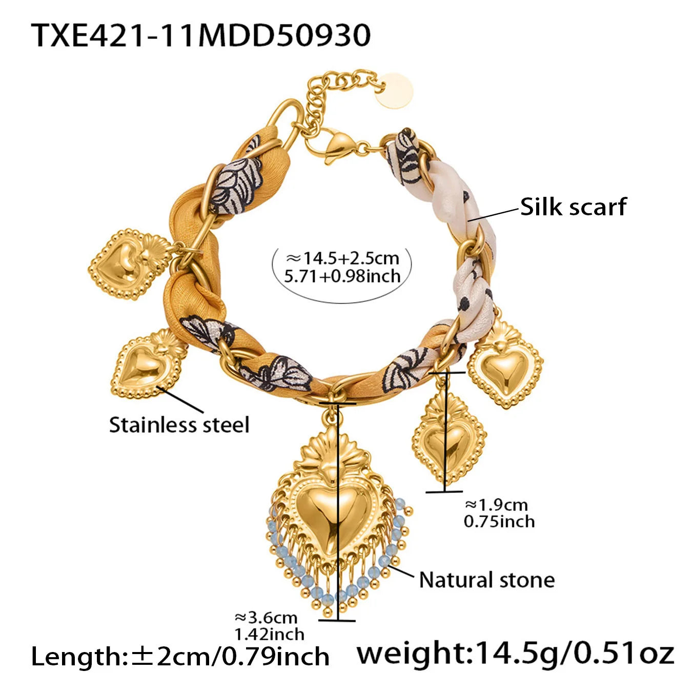 Gold Heart Charm Necklace | Bold Statement Jewelry for Women