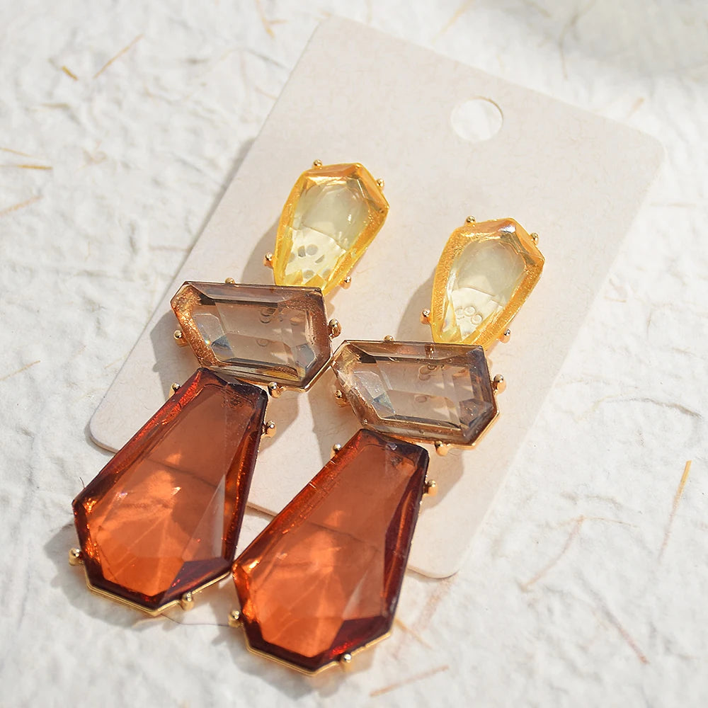 Bohemian Drop Earrings Acrylic Geometric Dangle Earring For Women Girls Vintage Party Jewelry Accessories