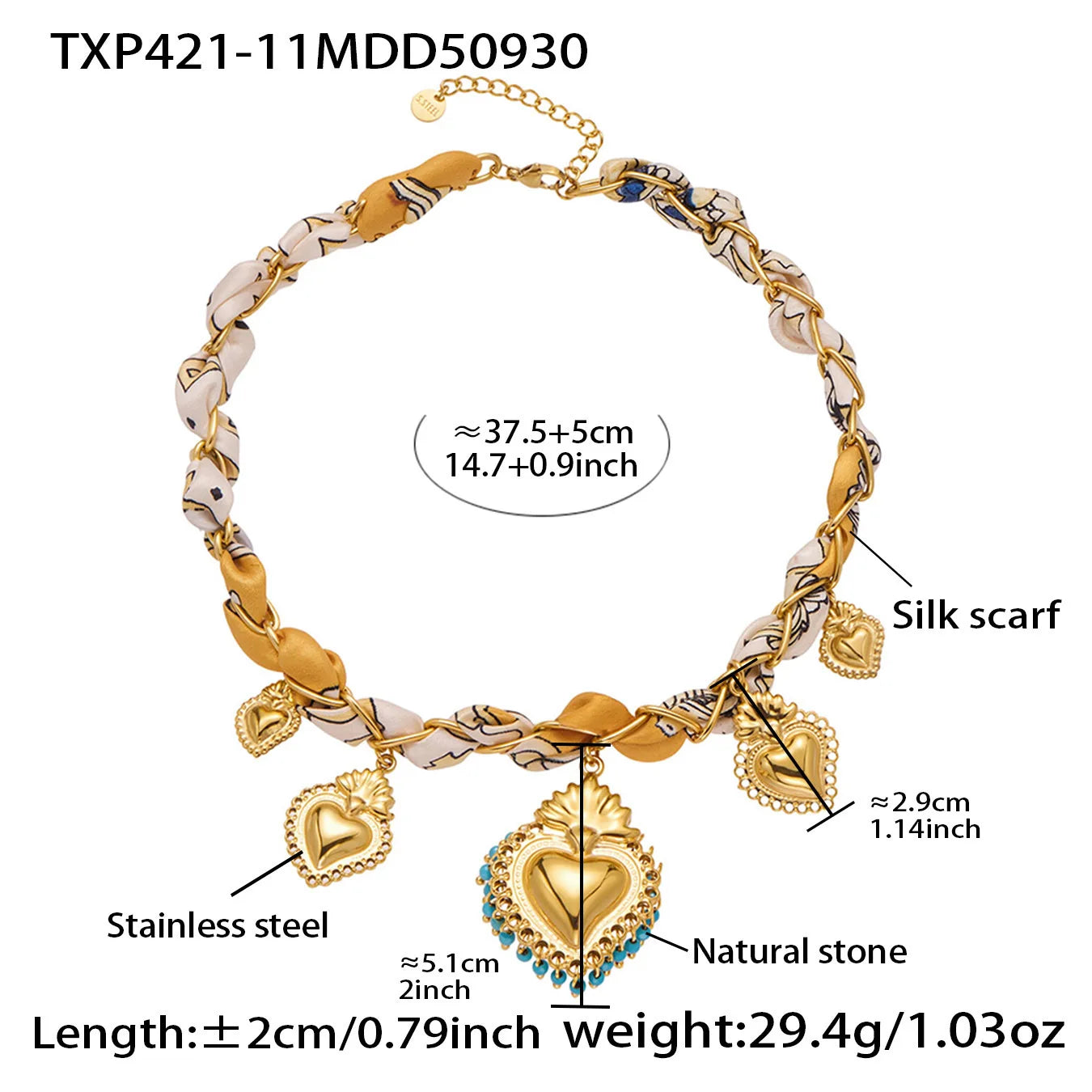 Gold Heart Charm Necklace | Bold Statement Jewelry for Women