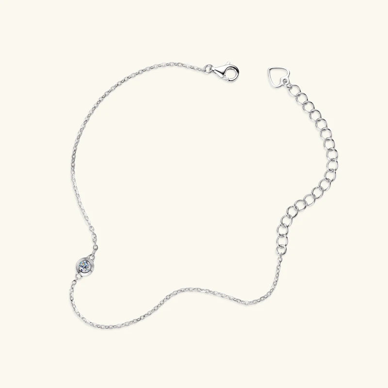 0.1ct Moissanite Diamond Bracelet Original 925 Sterling Silver Chain Charm Jewelry Bolo Bracelet Woman Gifts for New Year 2024