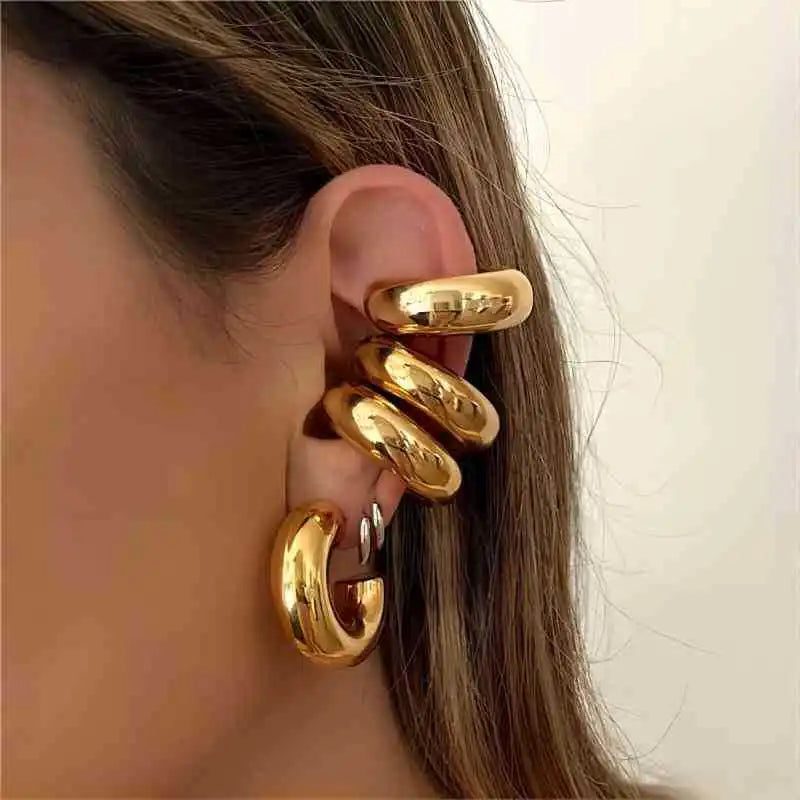 Classic Chunky Hoop Earrings