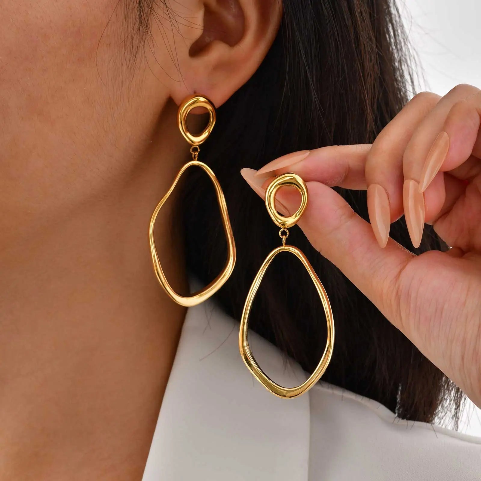 Geometric Irregular Lines Earrings