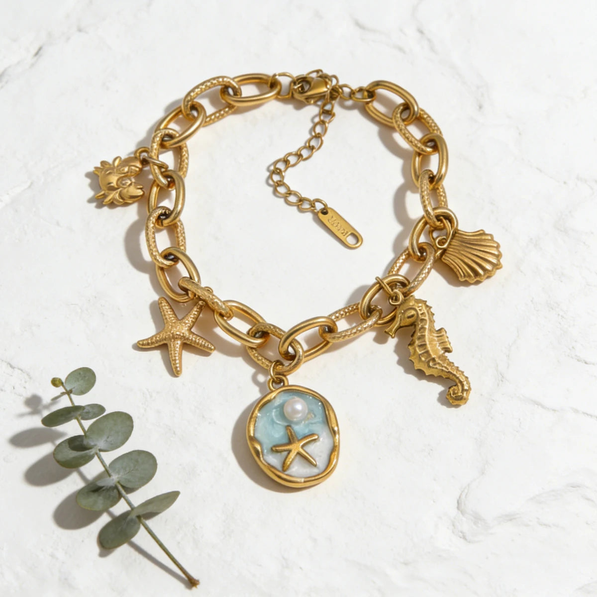 Wearing the Ocean Charm Bracelet