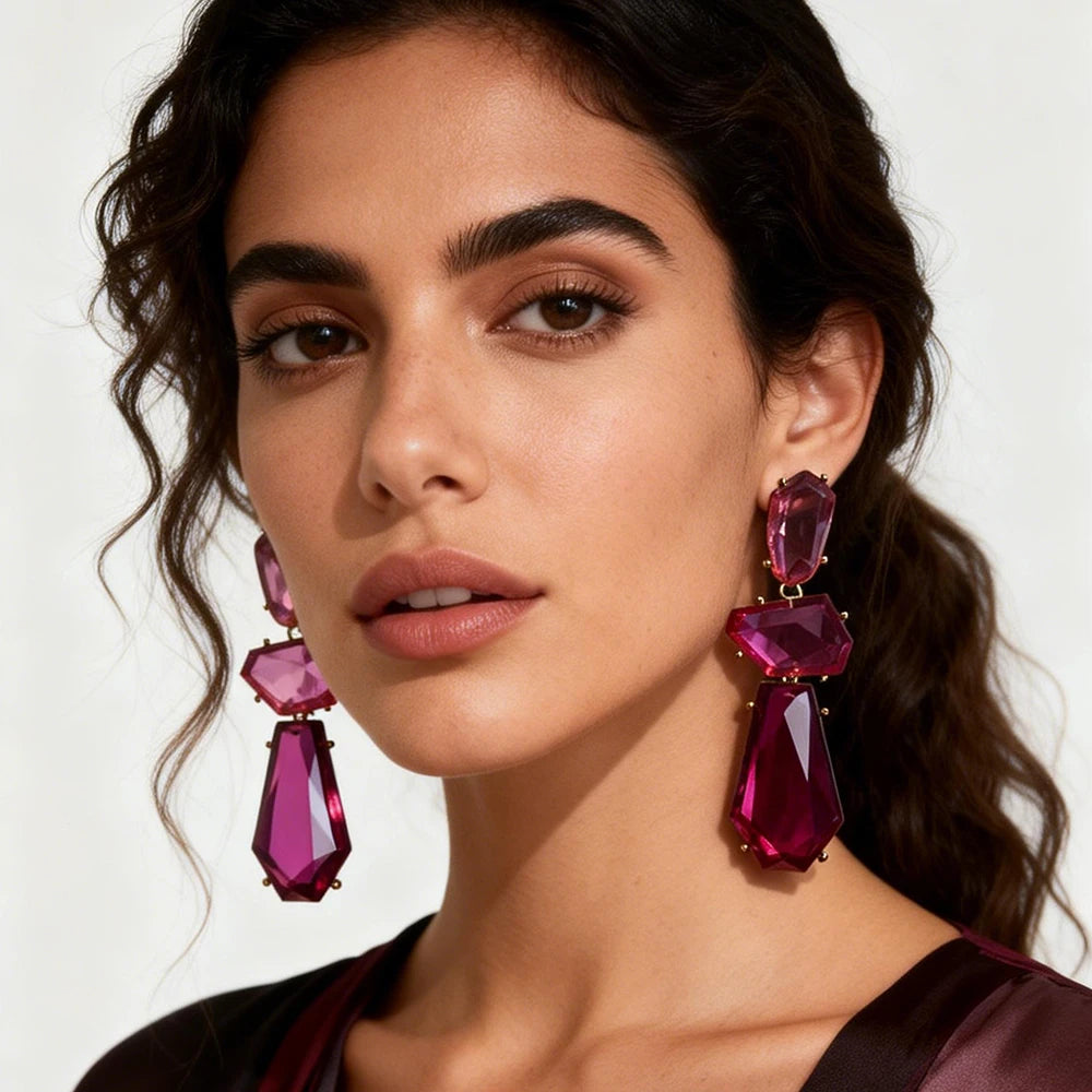 Bohemian Drop Earrings Acrylic Geometric Dangle Earring For Women Girls Vintage Party Jewelry Accessories