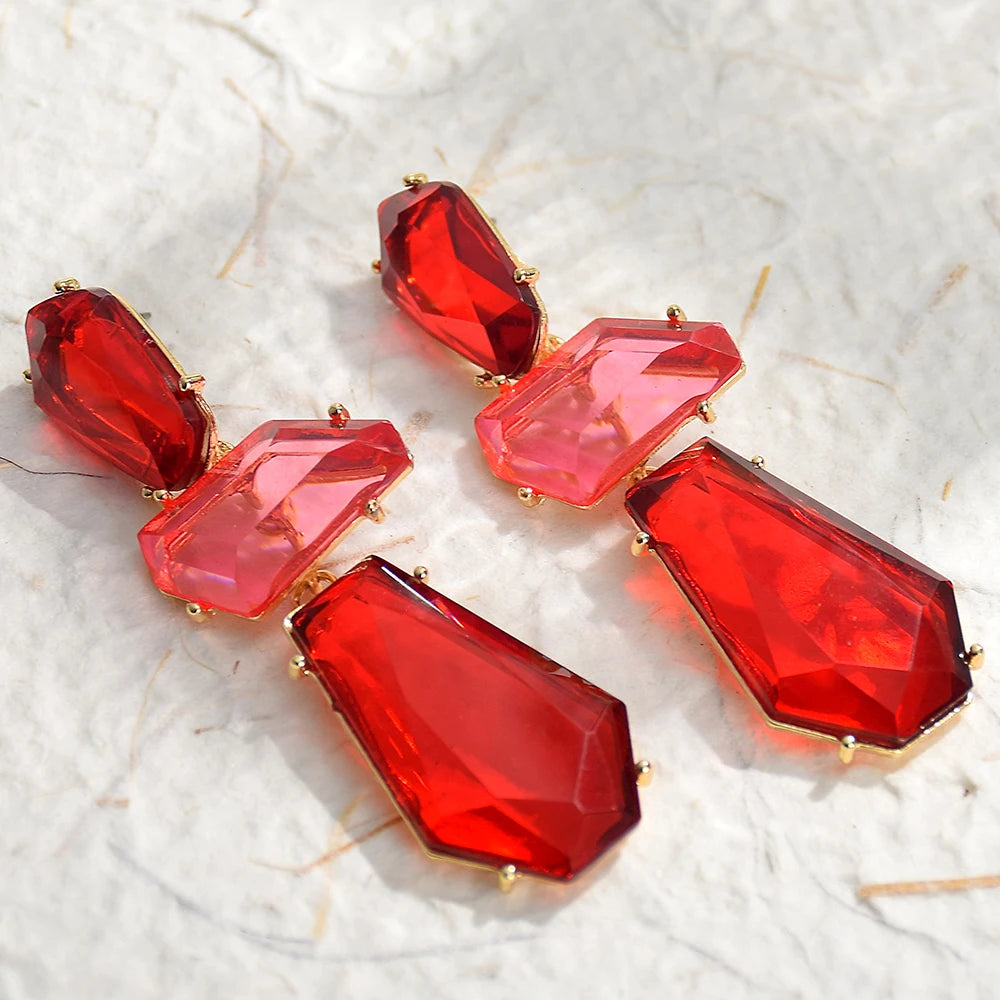 Bohemian Drop Earrings Acrylic Geometric Dangle Earring For Women Girls Vintage Party Jewelry Accessories